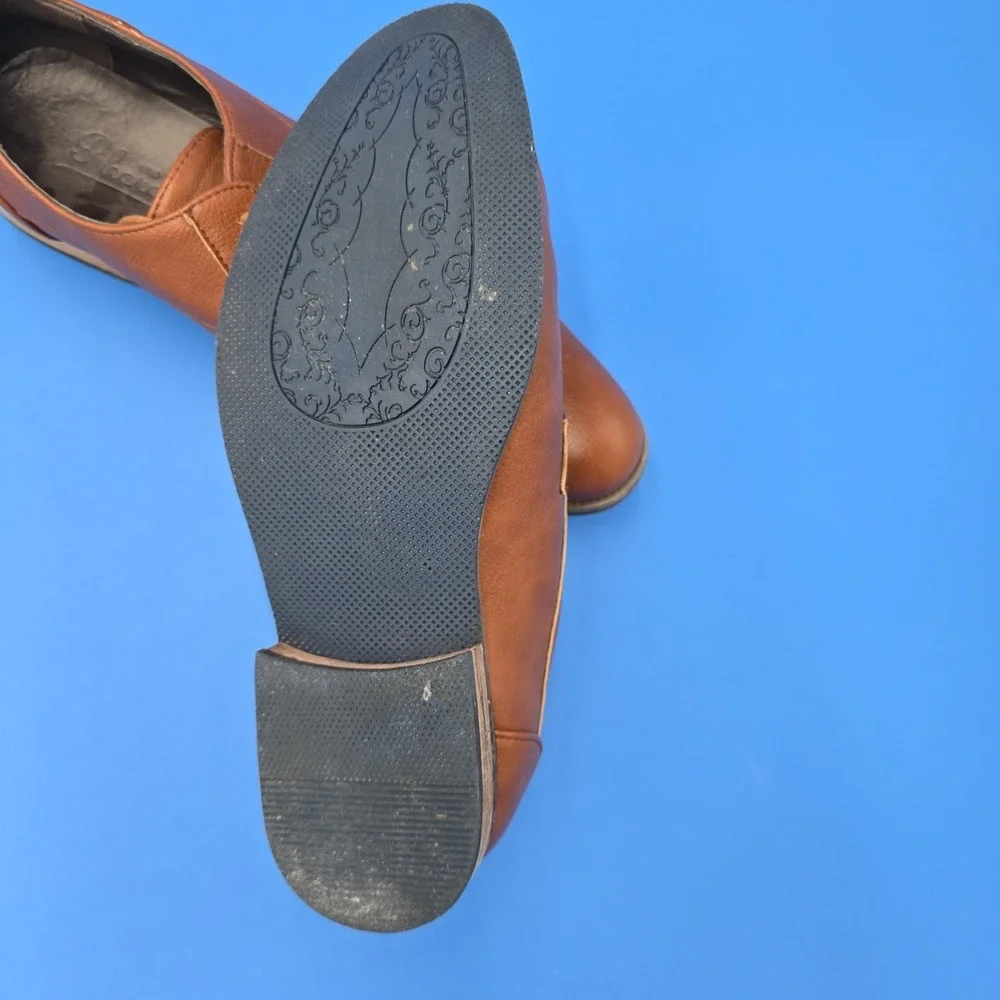 Gino‎ Pheroni  Men's Eric Brown Leather Lace-Up Oxford Shoes Sz 9.5
